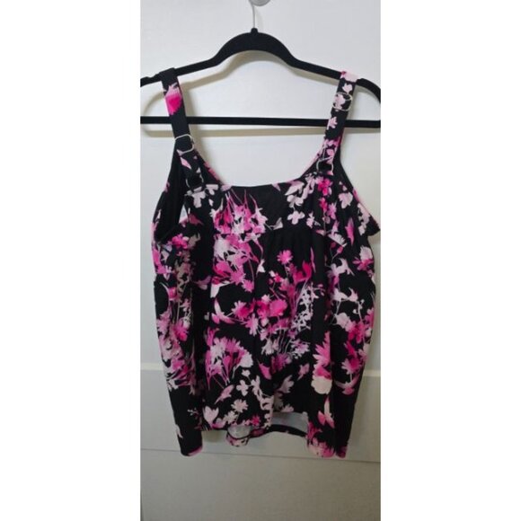 Swimsuits 4 all Pink Floral Print Tankini Swimsuit Sz 22W Danify Boyshorts Sz 56 - Picture 2 of 6